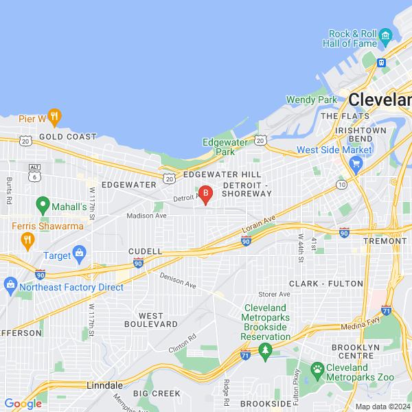 Shed Shuttle location map: Cleveland, OH 44102, Cleveland, Ohio