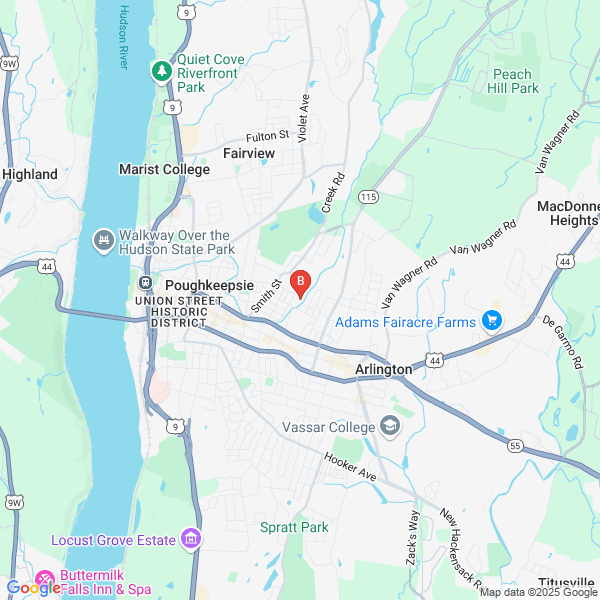 KitchenAria Remodeling Poughkeepsie location map: 211 Cottage St #107, Poughkeepsie, NY